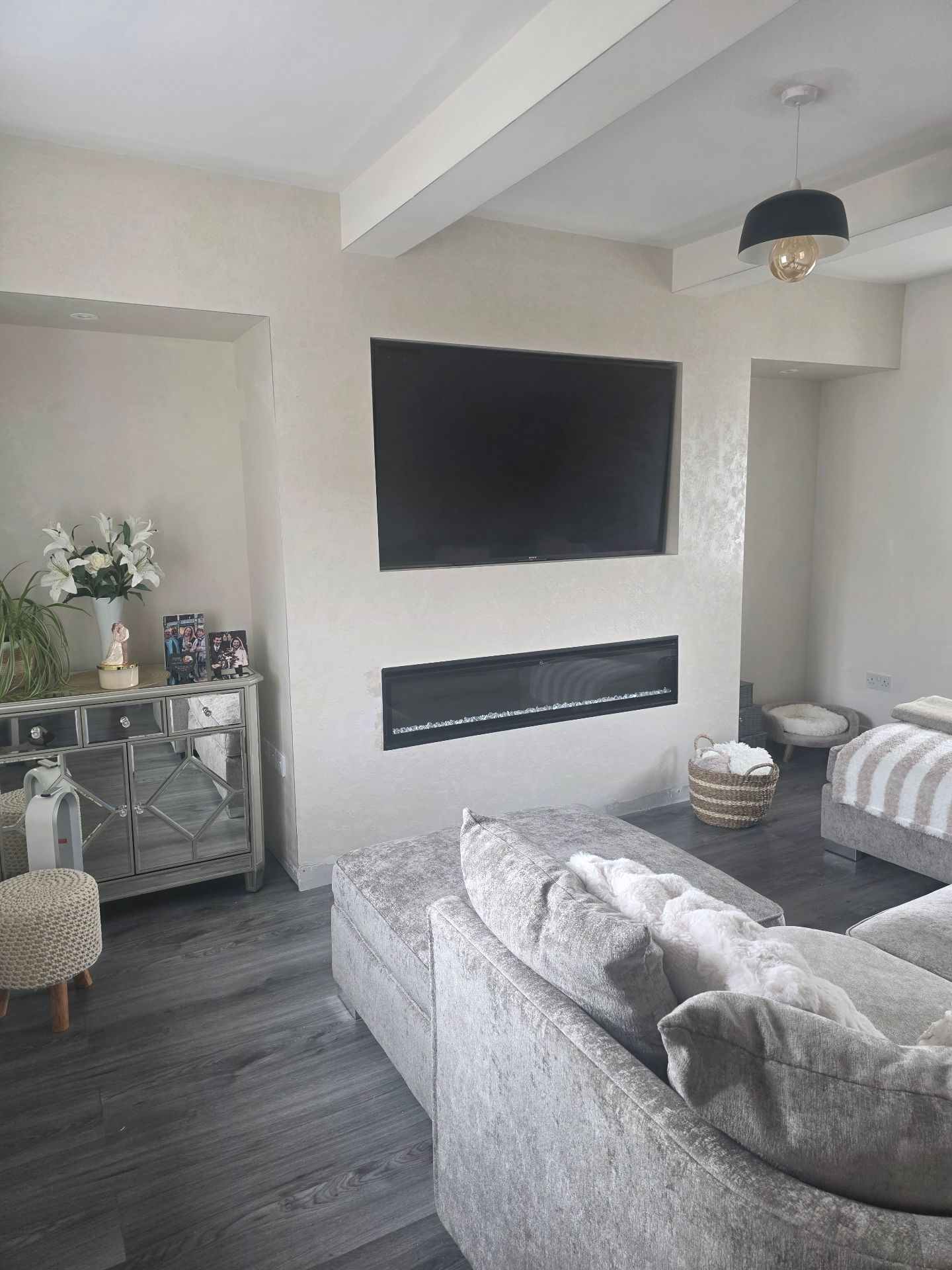 Fresco Harmony Media wall With Room Refresh - Taping and Jointing Newcastle
