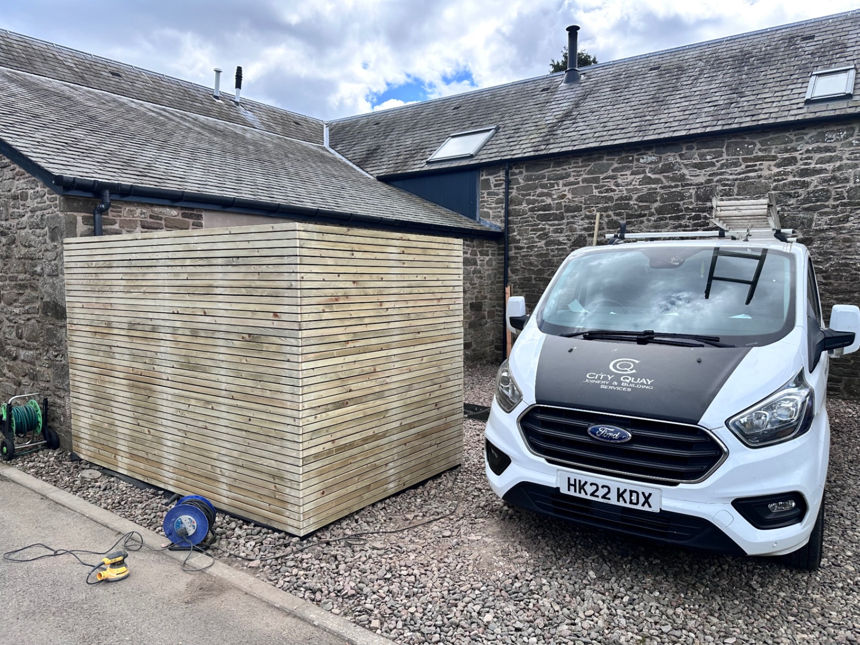 Vanetian Slatted Fence - City Quay Joinery & Building Services