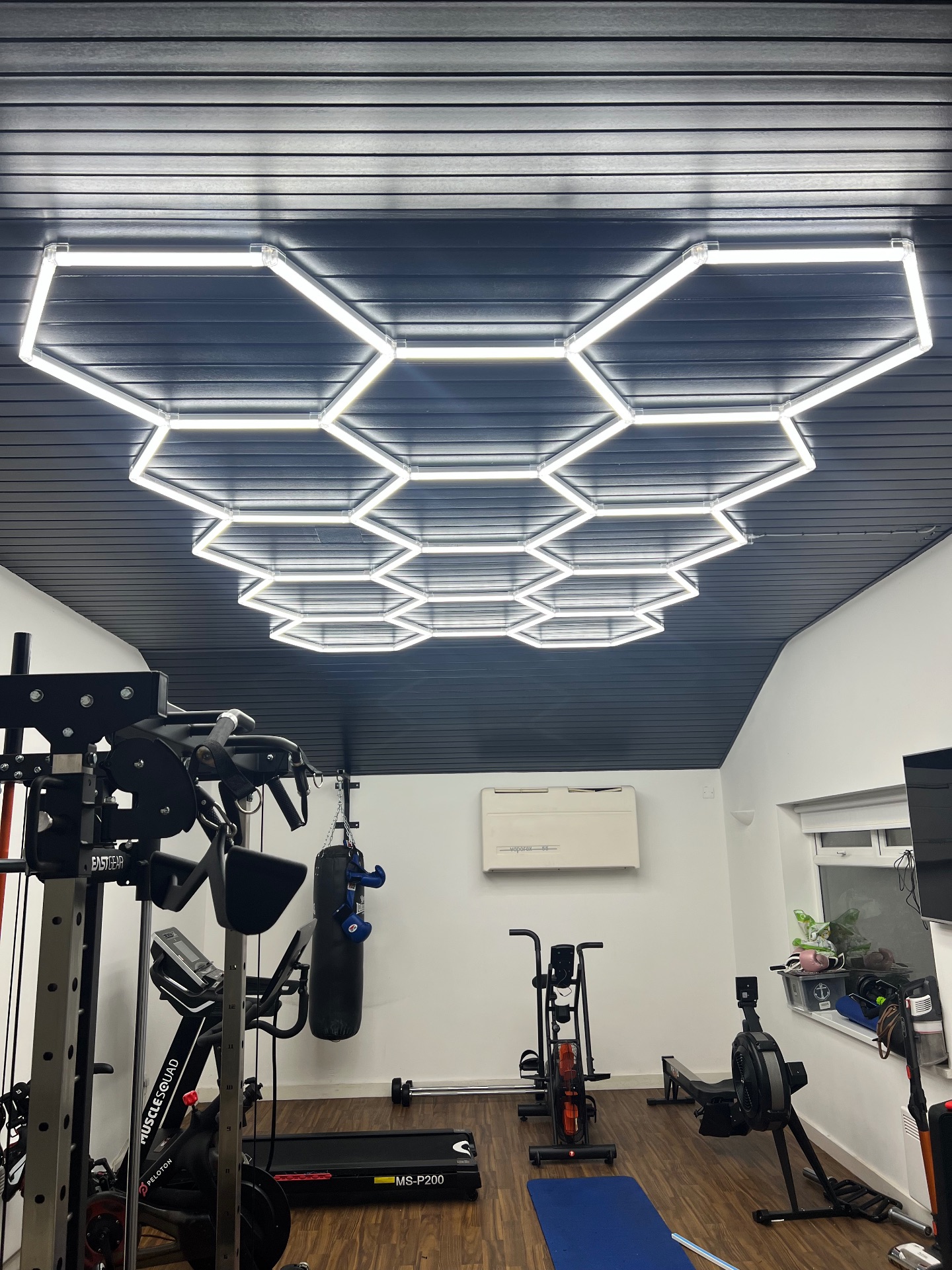  Home gym hexagon lighting  - Bowen electrical