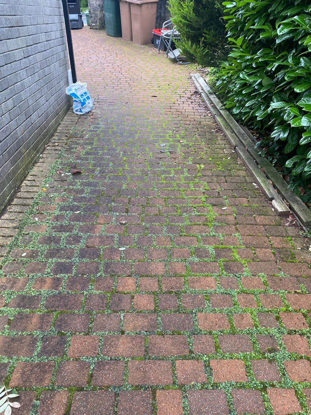 Block-paved path cleaning and re-sanding - Frosty Enterprises Ltd t/a Frostys Cleaning Services
