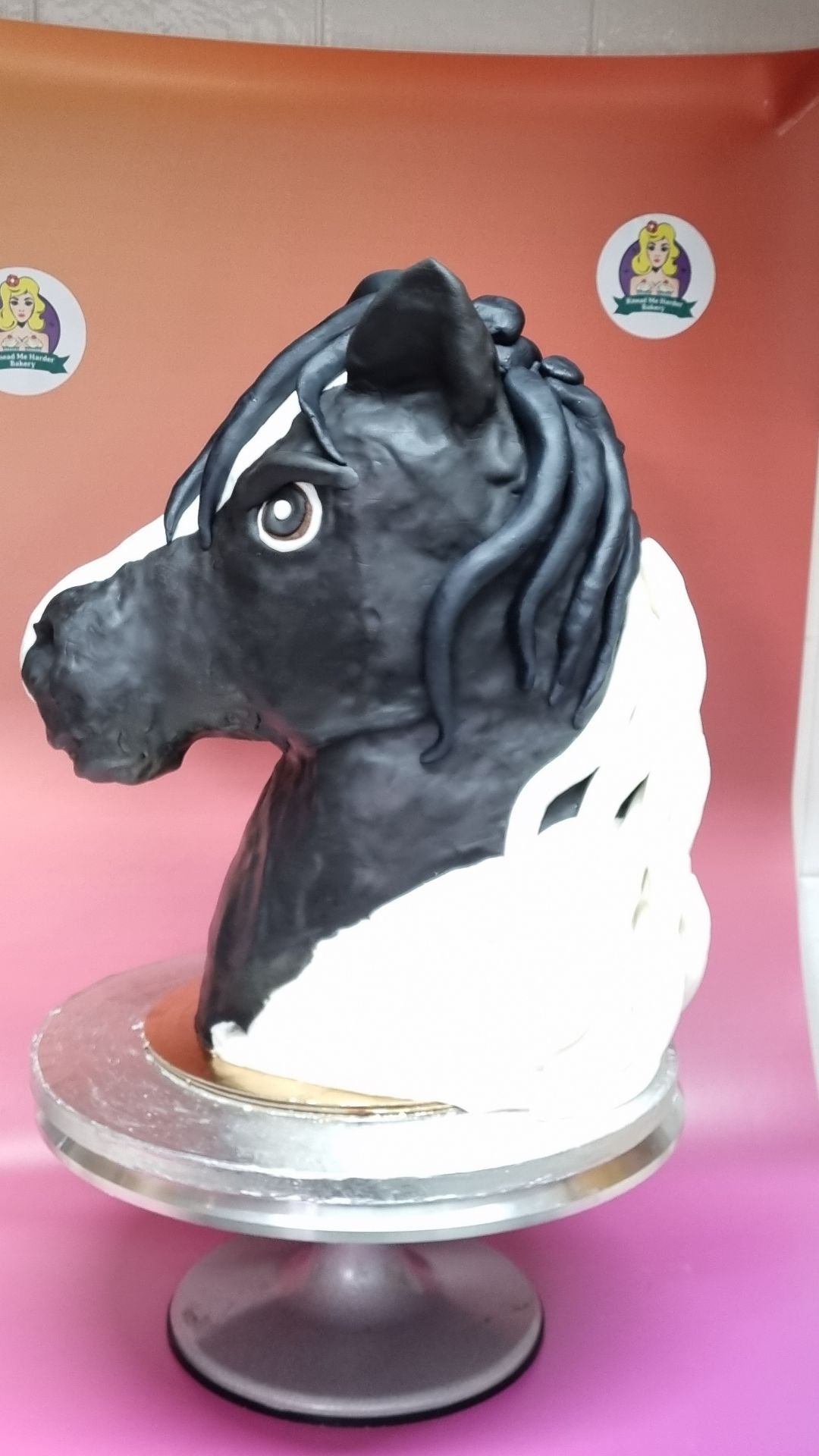 3D Horse Head Cake - Knead Me Harder Bakery
